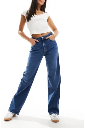 Tommy Hilfiger Vaqueros de pernera recta y talle medio con lavado oscuro Betsy de -Azul