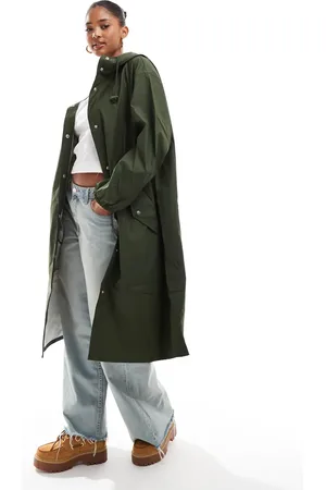 ASOS Parka impermeable con acabado engomado de -Verde