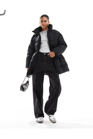 Monki Abrigo acolchado con cordón ajustable en la cintura de