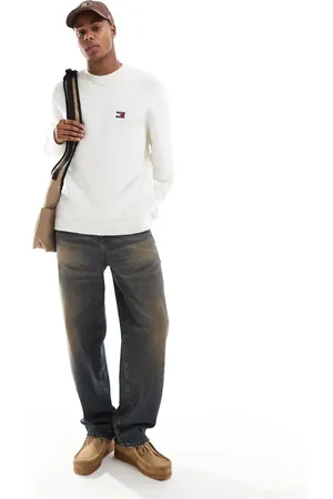 Tommy Hilfiger Jersey hueso de punto gofrado de