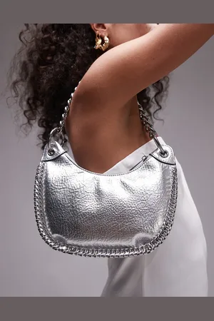Topshop Bolso de hombro redondeado con detalle de cadena Sohara de