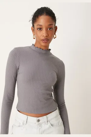 JDY Top de manga larga con cuello alto de