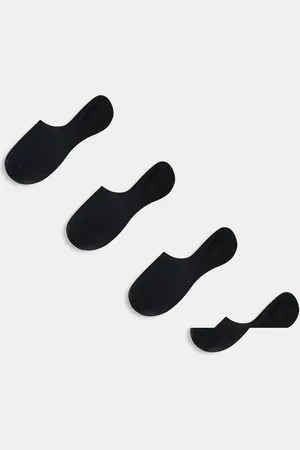 Pieces® Pack de 4 pares de calcetines invisibles negros de