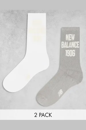 New Balance Pack de 2 pares de calcetines de colores de caña alta con logo "1906" de