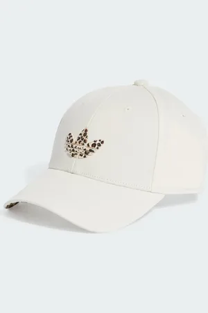 adidas Gorra blanca con estampado de leopardo de adidas-Blanco