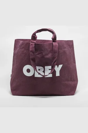 Obey Bolso tote burdeos efecto tintado de -Rojo