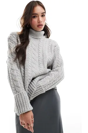 ASOS Jersey con cuello alto de punto de ochos de
