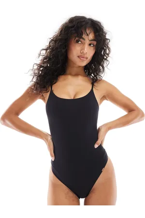 Dorina Body de tanga básico con cuello ancho de microfibra de