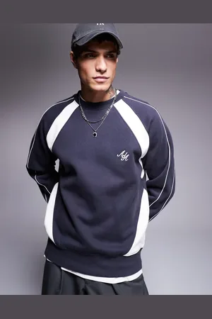 Alma de Ace Sudadera unisex con cuello redondo y detalle de panel en contraste de