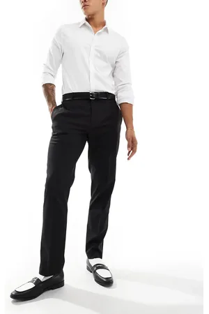 River Island Pantalones de esmoquin negros de