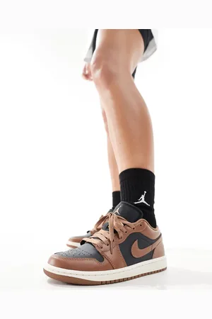 Jordan Zapatillas de deporte marrones y negras Air 1 Low de