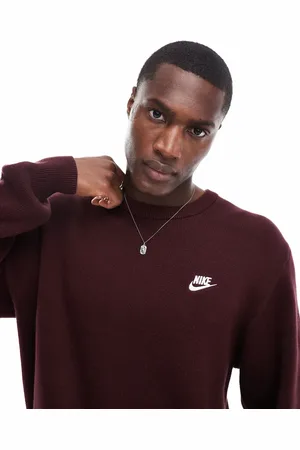 Nike Sudadera con cuello redondo de tejido Knit de Club-Marrón