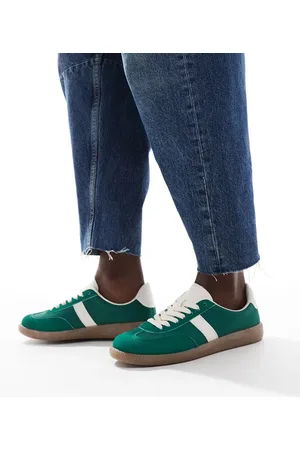 London Rebel Zapatillas de deporte verdes con suela de goma Cally de