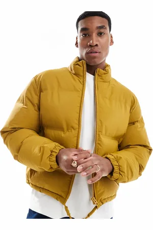 ASOS Chaqueta de plumas corta amarillo mostaza de -Marrón