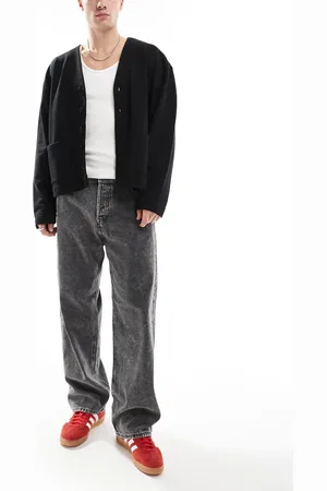 JACK & JONES Vaqueros negro lavado holgados Alex de