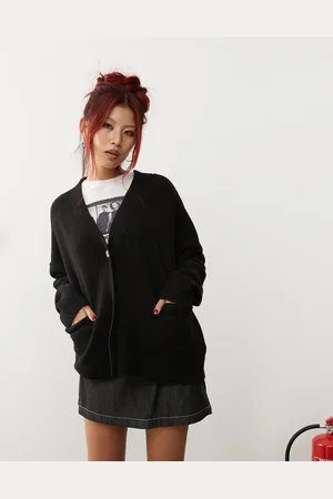 Monki Cárdigan extragrande con botones delanteros de punto de
