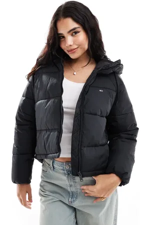 Tommy Hilfiger Chaqueta de plumas negra extragrande de