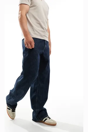 Dr Denim Vaqueros de pernera recta ancha con lavado oscuro retro Omar de -Azul