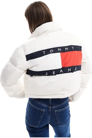 Tommy Hilfiger Chaqueta de plumas blanca con detalle de bandera en la espalda Alaska de -Blanco