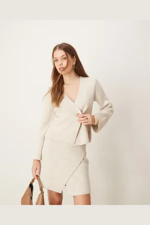 River Island Cárdigan asimétrico de (parte de un conjunto)- neutro