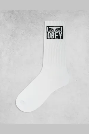 Obey Calcetines blancos Two Eyes Icon de