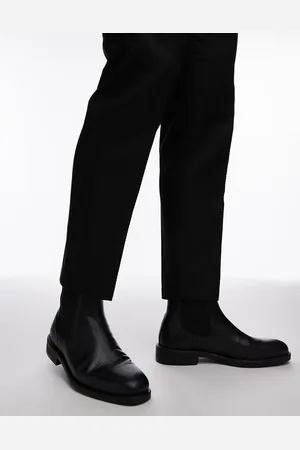 SELECTED Botas Chelsea negras de cuero de