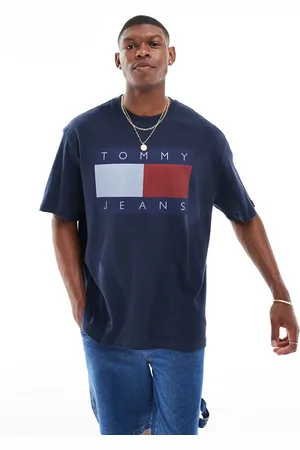 Tommy Hilfiger Camiseta con logo de bandera grande en de