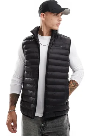 Calvin Klein Chaleco negro guateado de