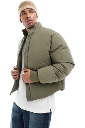 ASOS Chaqueta acolchada con bolsillos ocultos y puños de canalé de