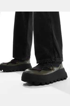 ASOS Botas de senderismo caquis con cordones y suela gruesa de -Verde