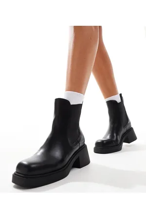 New Look Botines de vestir negros con puntera cuadrada de