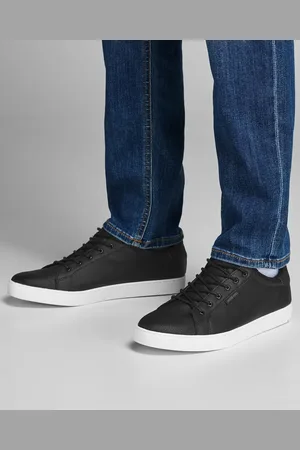 JACK & JONES Zapatillas deportivas negras de cuero sintético de -Negro