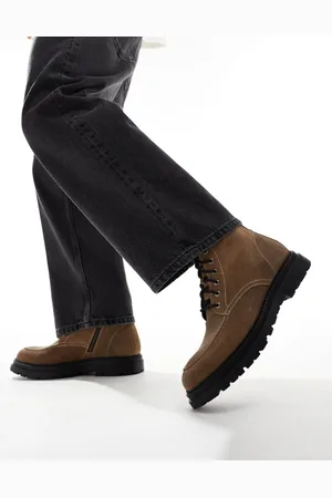 WALK LONDON Botas color tostado de ante Kegan Apron de