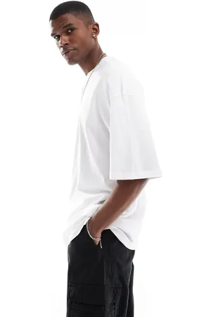 JACK & JONES Pack de 2 camisetas blancas ultragrandes de -Blanco