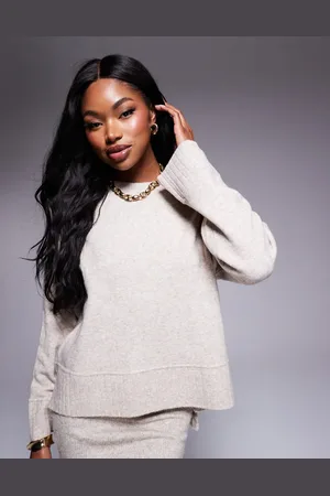 River Island Jersey corto de punto grueso de - neutro