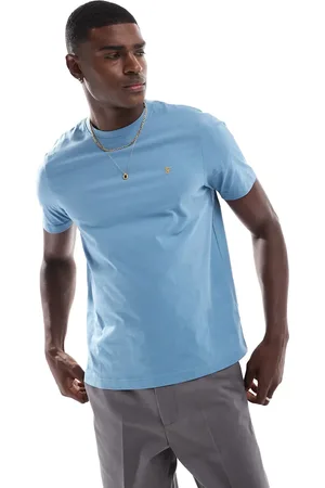 Farah Camiseta azul de algodón Danny de