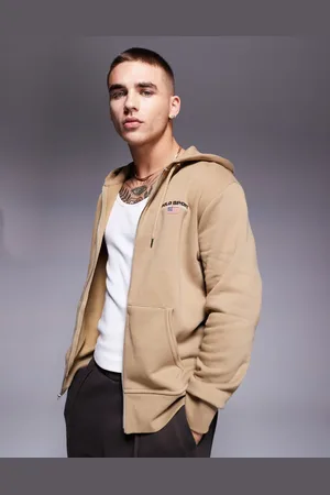 Ralph Lauren Sudadera color tostado con capucha, cremallera y logo de la colección cápsula Sport de -Marrón