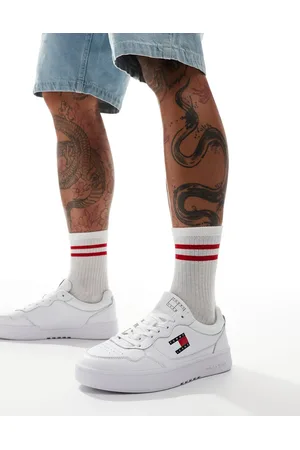 Tommy Hilfiger Zapatillas de deporte blancas básicas con suela cupsole de