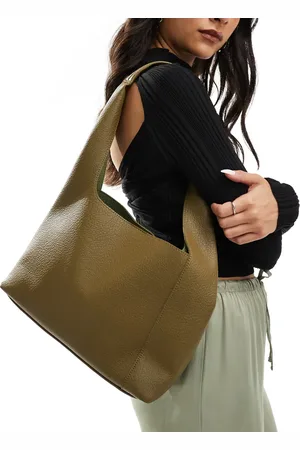 Glamorous Bolso tote verde oliva de poliuretano de