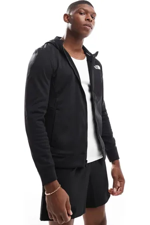 The North Face Sudadera negra con capucha, logo y cremallera Mountain Athletics de -Negro