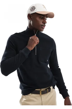 Farah Sudadera negra con cremallera corta Andres de