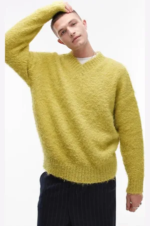 Topman Jersey con cuello de pico de punto mullido de