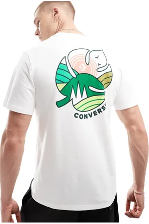 Converse Camiseta blanca con estampado en la parte trasera de