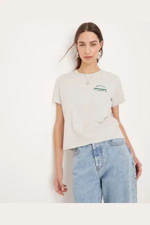 Abercrombie & Fitch Camiseta gris con logo de