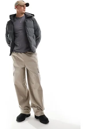 JACK & JONES Chaqueta gris oscuro acolchada con costuras selladas de