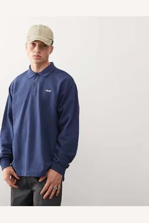 Obey Polo pigmentado con logo en minúscula de