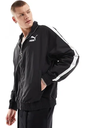 PUMA Chaqueta de chándal negra extragrande T7 de