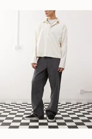 Vans Chinos gris oscuro de corte suelto de pana Check-5 de