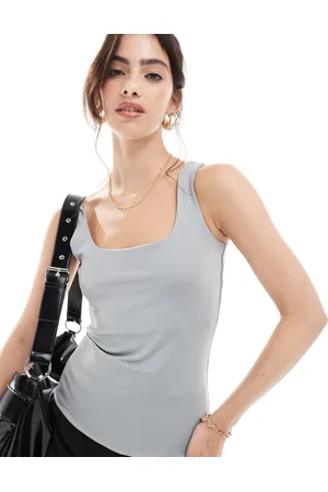 VERO MODA Top reversible con escote cuadrado de