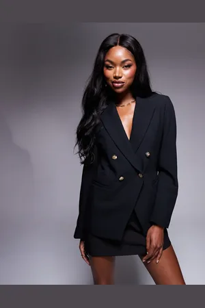 River Island Americana negra estructurada de